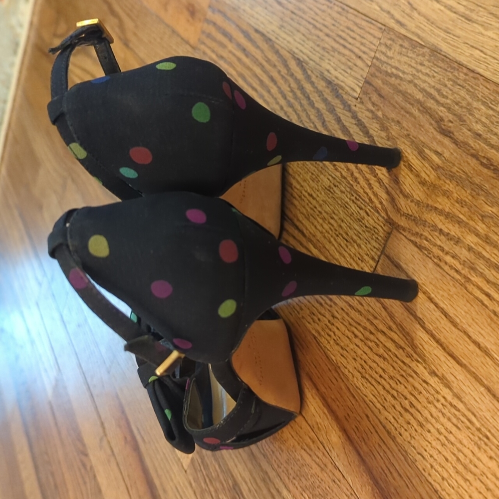 KATE SPADE GEMMA MIDNIGHT POLKA DOT SHOES - Picture 3 of 6